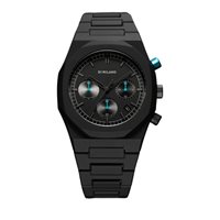Orologio D1 Milano Uomo Charcoal Black Polychrono 40.5mm in Policarbonato D1-PHBJ07